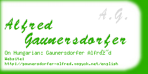 alfred gaunersdorfer business card